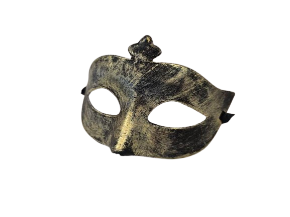 Venetian Style Metal Finish Masquerade Mask