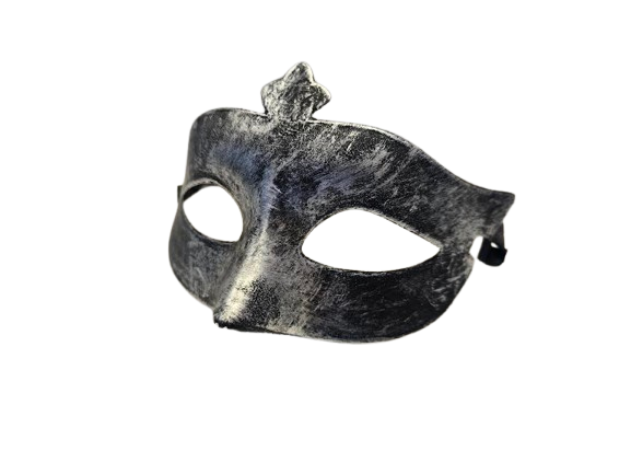 Venetian Style Metal Finish Masquerade Mask