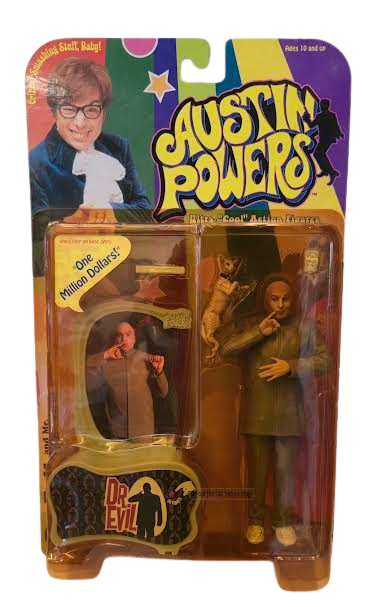 McFarlane Toys Austin Powers - Dr. Evil and Mr. Bigglesworth Action Figure NIB 1999