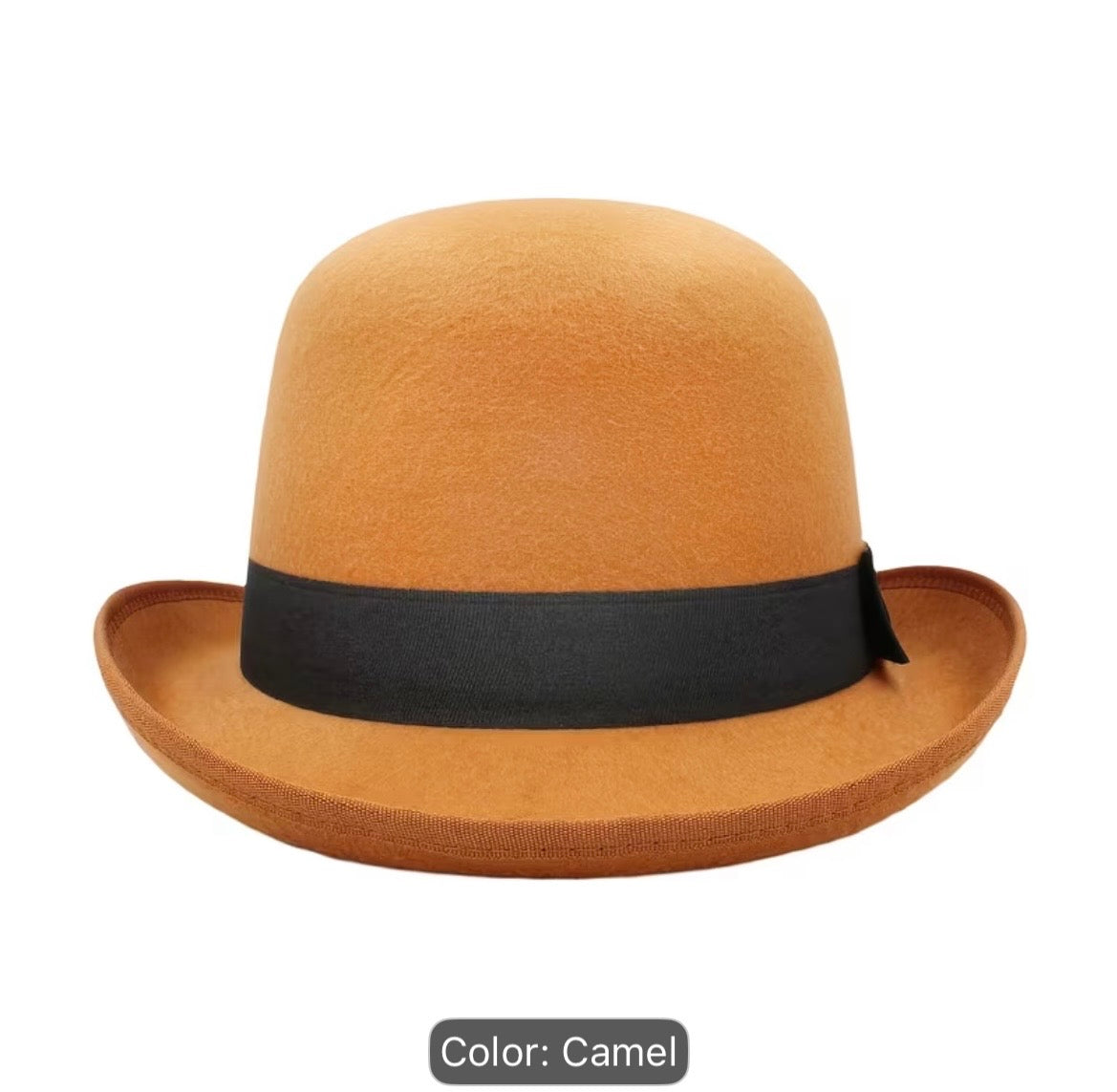 Tan Derby Bowler Hat