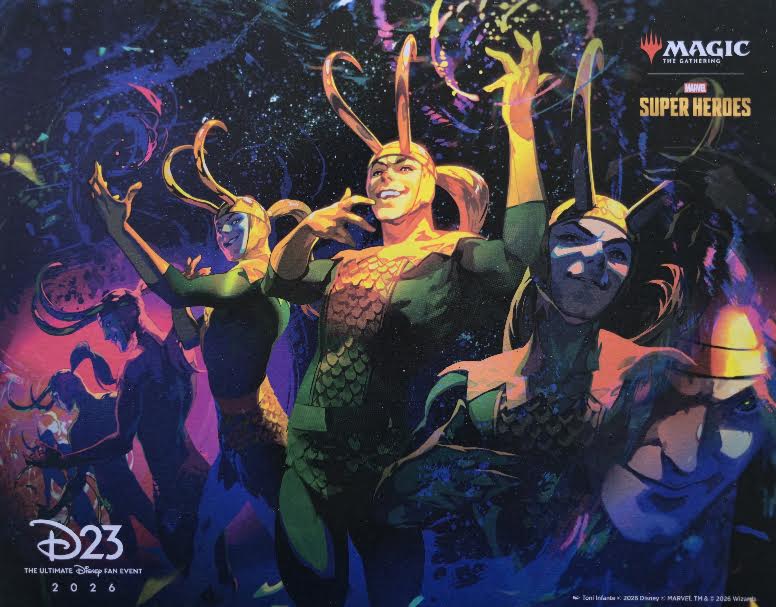Disney D23 Fan Event Exclusive 2026 Loki Magic the Gathering Marvel Superheroes Promo Print by Toni Infante