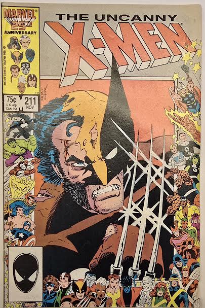 Uncanny X-Men #211 1986 VG-FN Vintage Comic