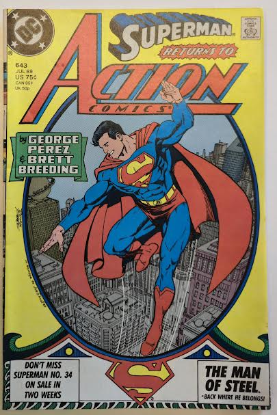 Action Comics #643 1989 FN Vintage Comic