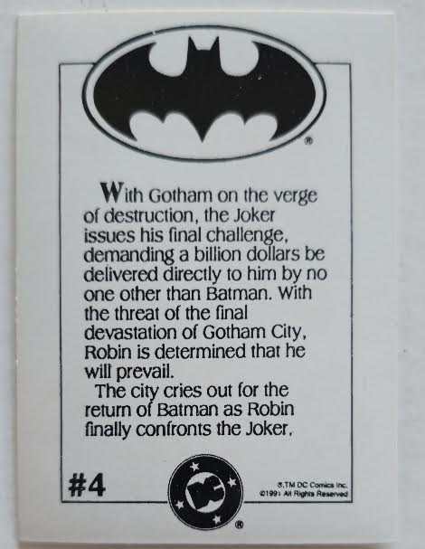 Robin II: Joker's Wild #4 Collector's Set Unsealed Polybag with Trading Card 1991 Vintage Comics