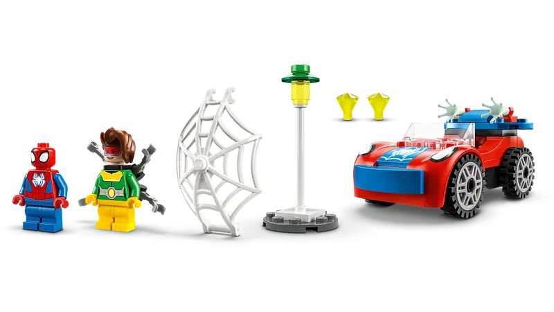 LEGO Marvel Spider-Man's Car and Doc Ock Set 10789, Spidey and His Amazing Friends Buildable Toy for Kids 4 Plus Years Old with Glow in the Dark Pieces