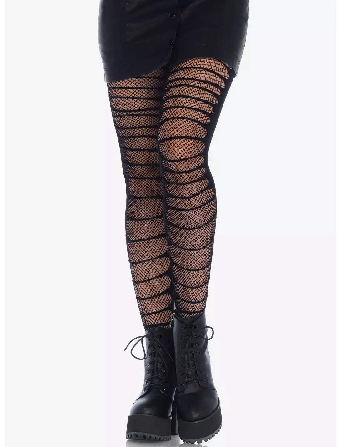 Doppellagige Strumpfhose aus geschreddertem Spandex und Netzstoff 2022