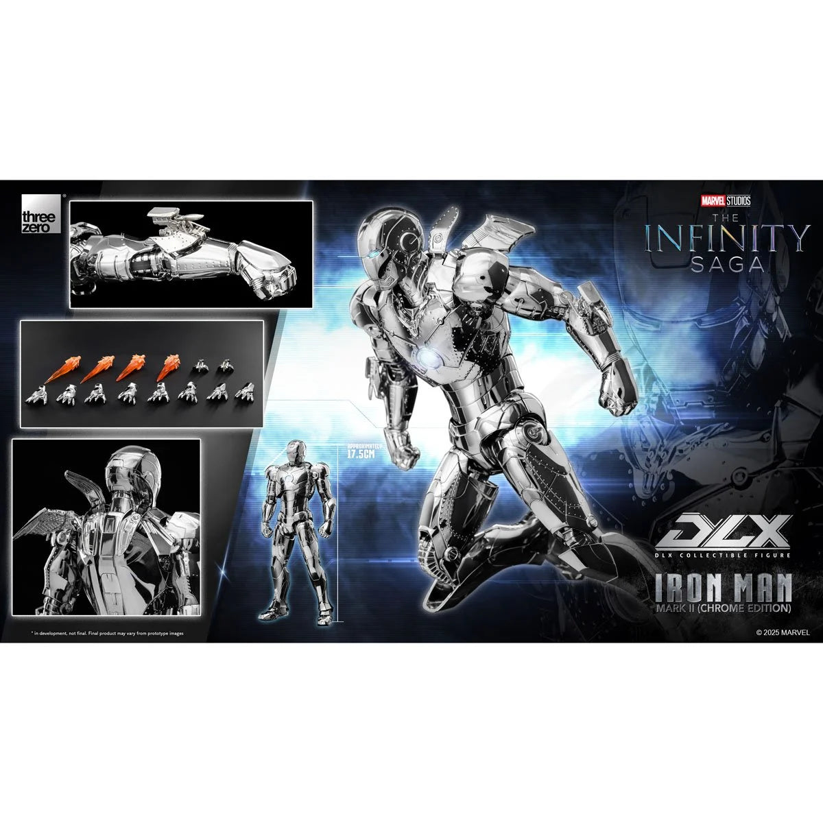 Marvel Studios: The Infinity Saga Iron Man Mark 2 Chrome Edition DLX Threezero Action Figure