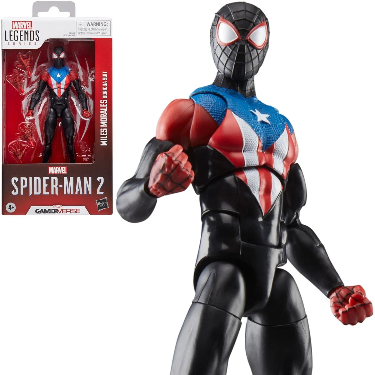 Spider-Man Marvel Legends Series Gamerverse Miles Morales Boricua Suit 6-Inch Action Figure
