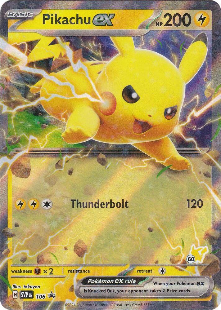 Pikachu ex (Pikachu 60) - Battle Academy 2024 (BA24)