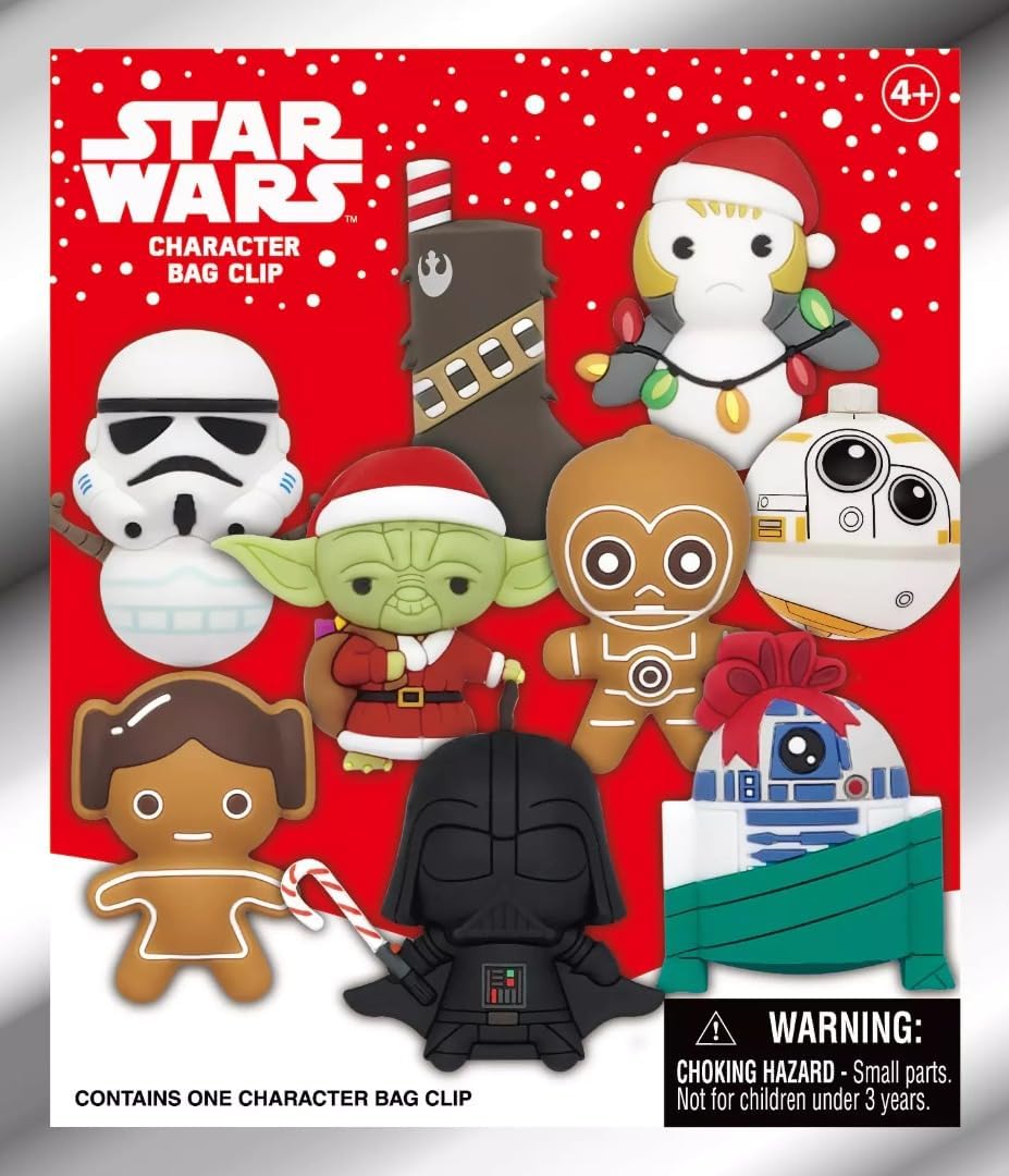 Clip para bolso con figuras navideñas de Star Wars 2023