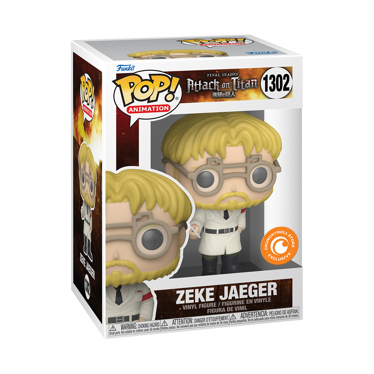 Funko Pop! Attack on Titan Zeke Jaeger with Cigarette #1302 Crunchyroll Exclusive Vinyl Figure