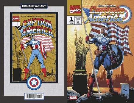 SAM WILSON, CAPTAIN AMERICA #1 WHILCE PORTACIO CAPTAIN AMERICA SAM WILSON HOMAGE VARIANT (1/1/25)