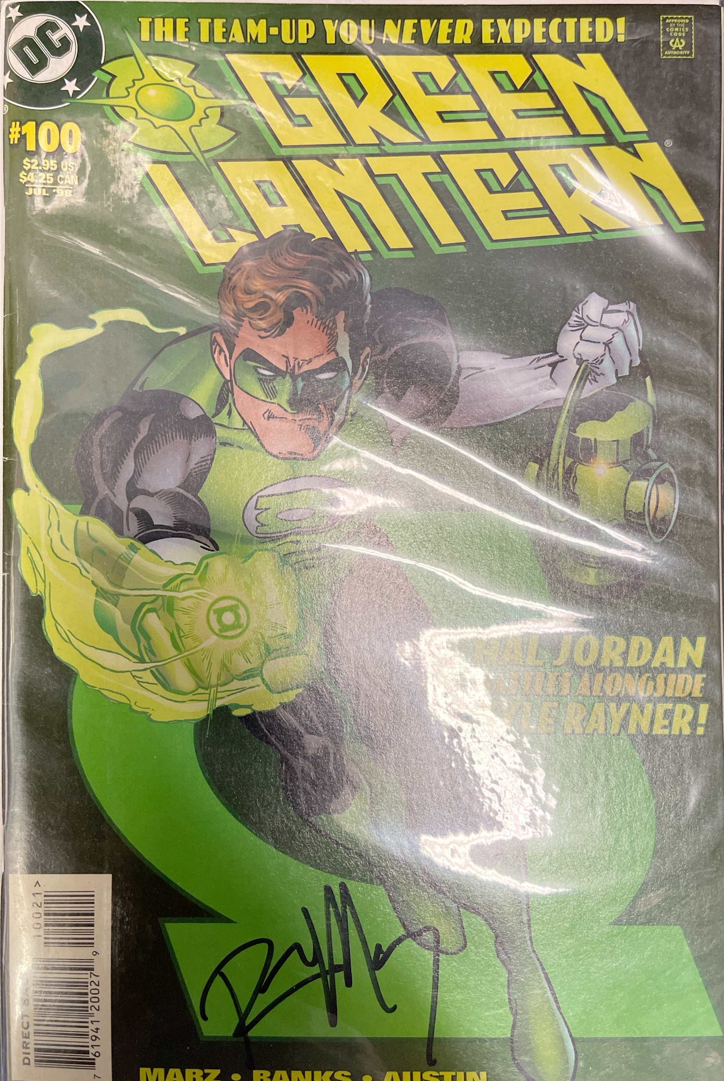 Green Lantern #100 SIGNED by Writer
