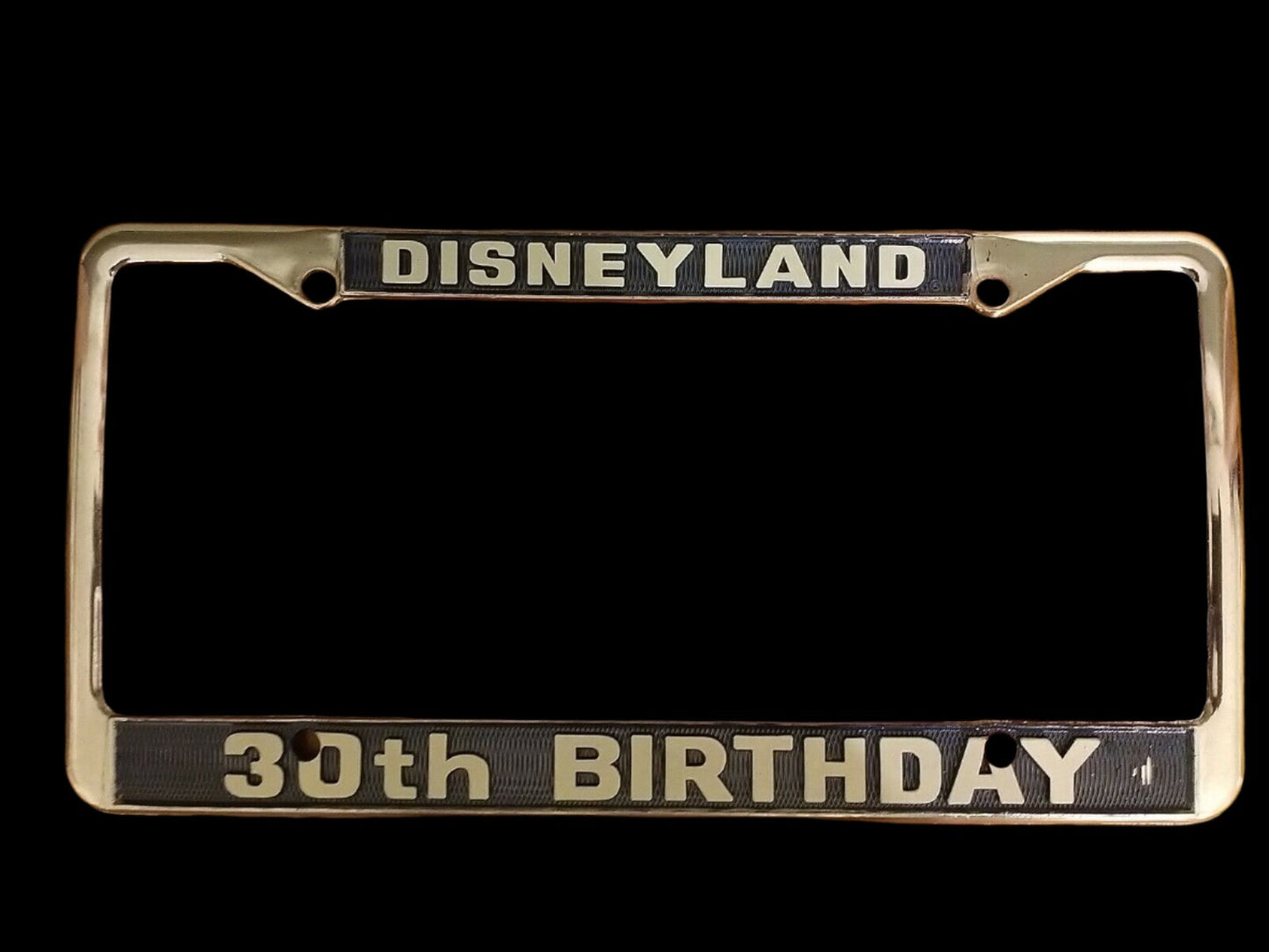 Vintage 1985 Disneyland 30th Birthday License Plate Frame Anniversary