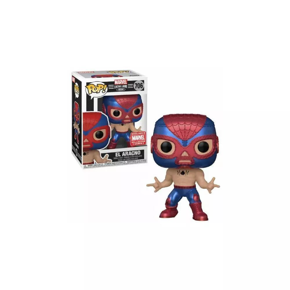 Funko Pop! Marvel Collector Corps Exclusive Lucha Libre Edition - El Aracno #706 Vinyl Bobble-Head