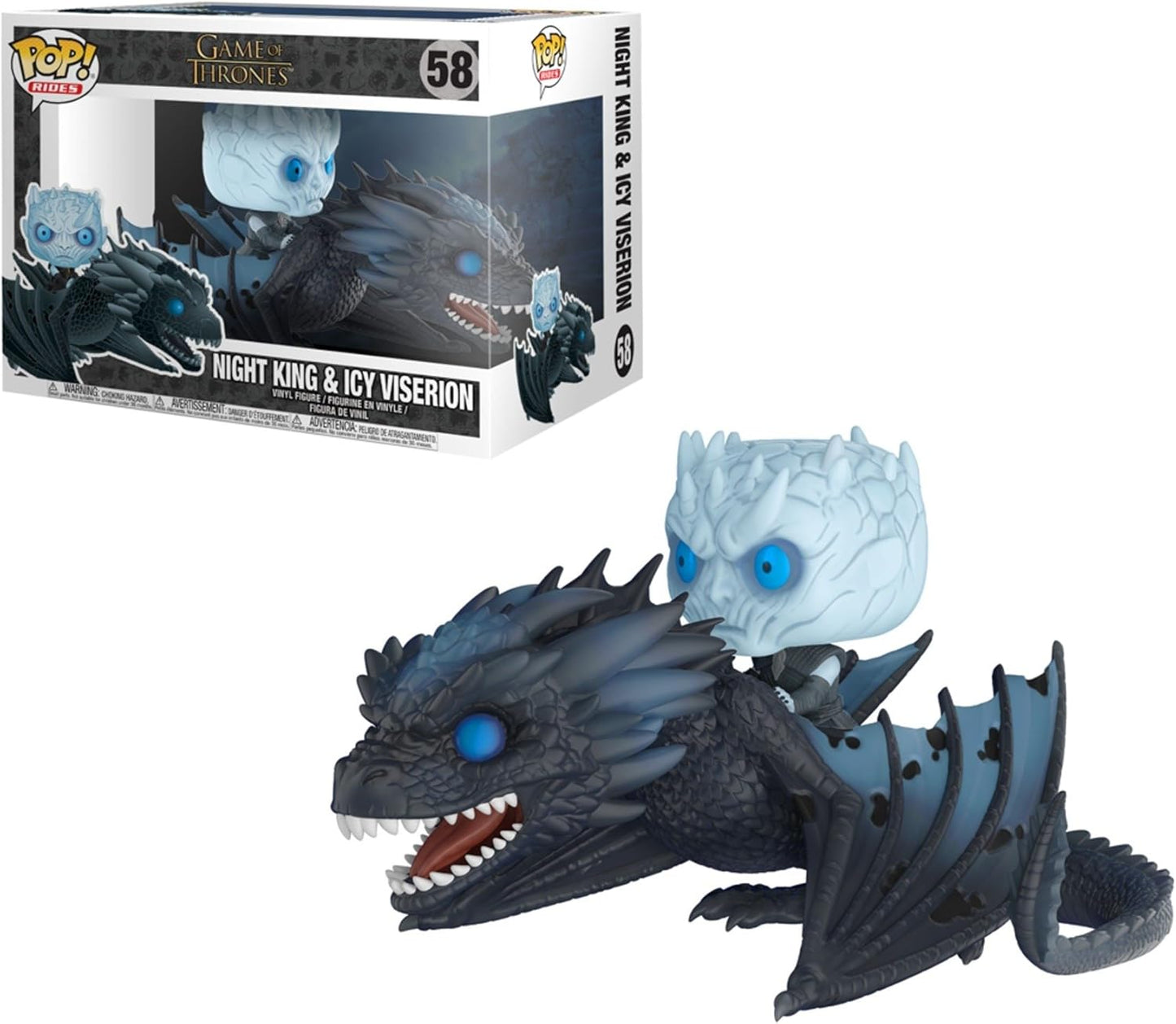 Funko Pop! Rides - Game of Thrones Night King & Icy Viserion Glow-in-the-Dark Vinyl Figure #58