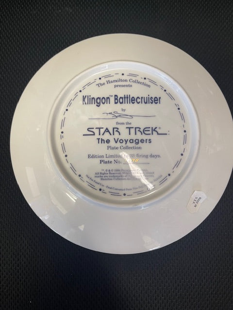 Star Trek The Voyagers Klingon Battlecruiser Collector Plate