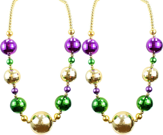 Large Mardi Gras Beaded Necklace