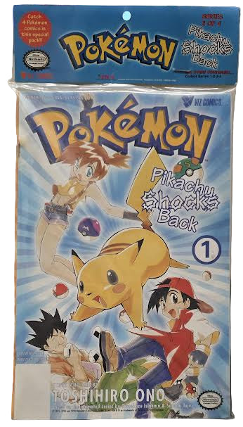 Pokémon Pikachu Shocks Back book with blue cover and cartoon characters