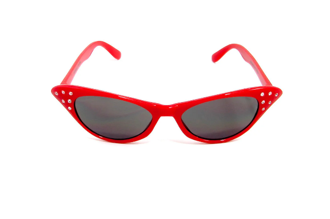 50's Red Rhinestone Sunglasses