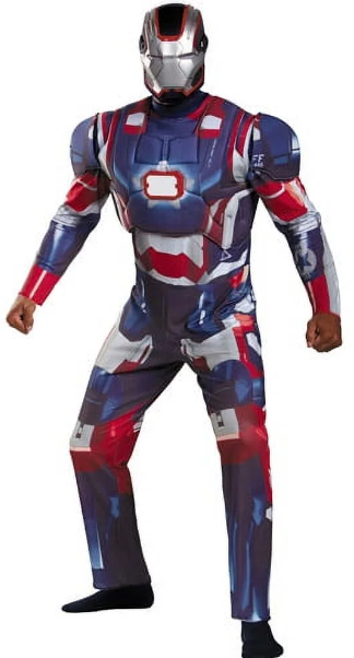 iron man 3 patriot helmet Iron Man 3 Iron Patriot Deluxe Costume (Adult)