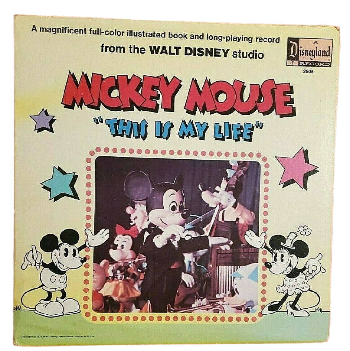 Walt Disney Mickey Mouse THIS IS MY LIFE LP Album, 11-page illustrated book 1971