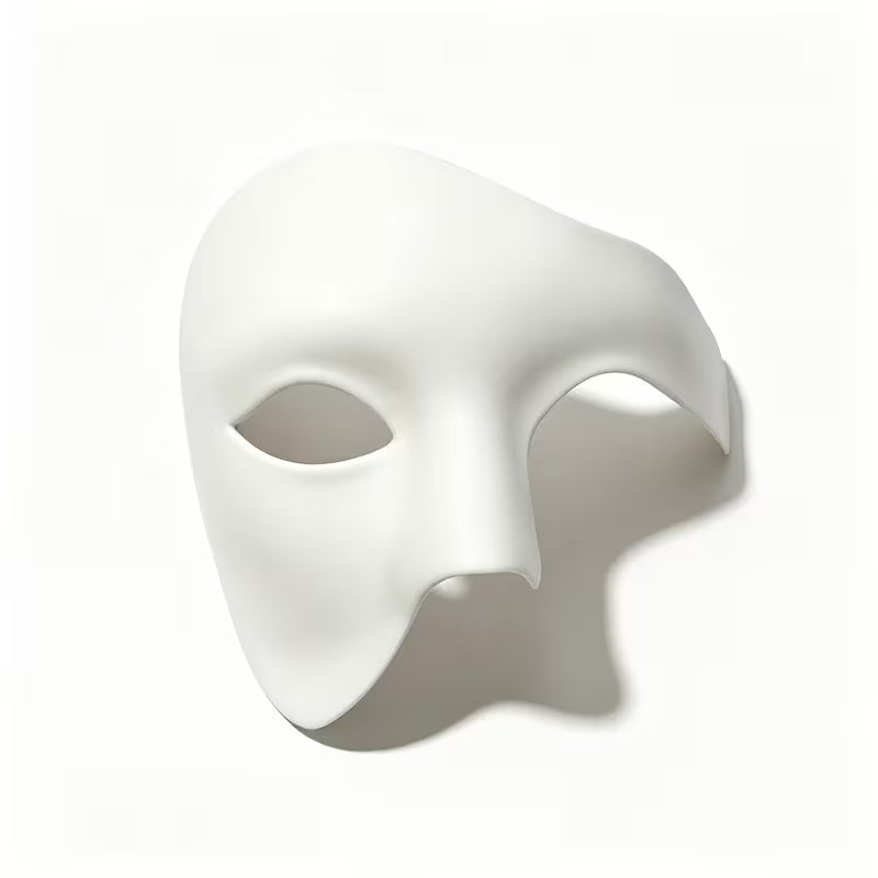 Half Masquerade Mask (White)