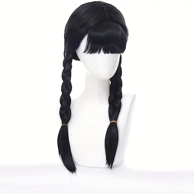Wednesday Addams Cosplay Black Braided Wig