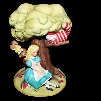 Walt Disney Productions Alice In Wonderland Ceramic Art Figurine - EC Vintage