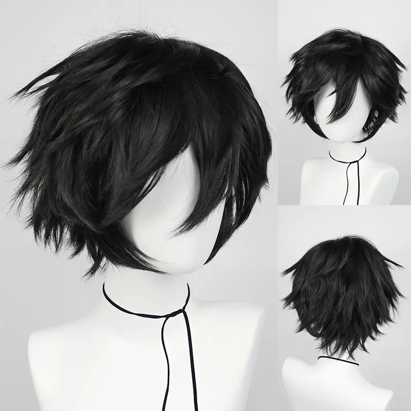 Short Anime Wig (Black)