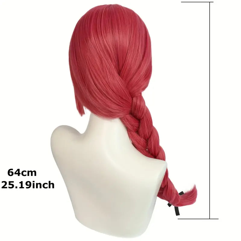 Anime Long Pink Braided Wig