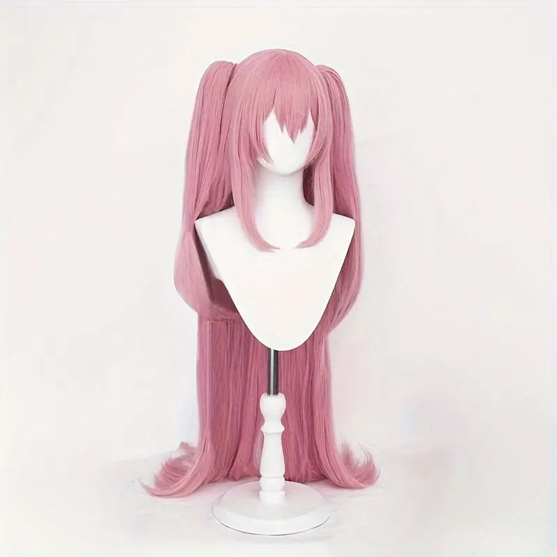 Anime Pastel Pink Wig with Ponytails
