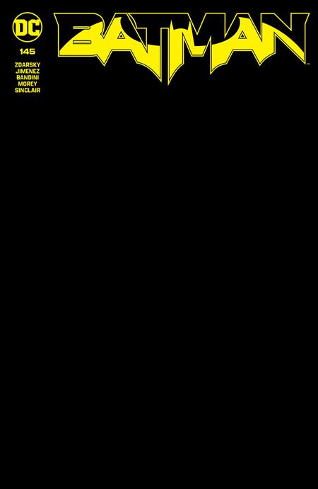 BATMAN #145 CVR F BLACK BLANK CARD STOCK VAR 3/5/24