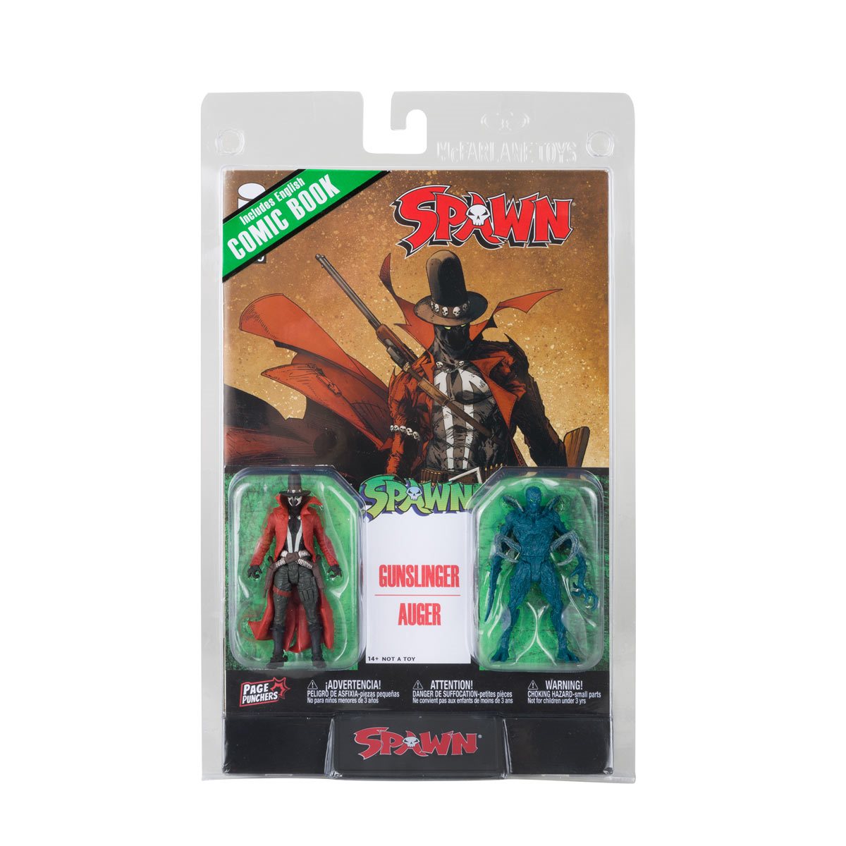 Spawn Page Punchers Gunslinger and Auger 3-Inch Scale Action Figure 2-Pack with Comic Book