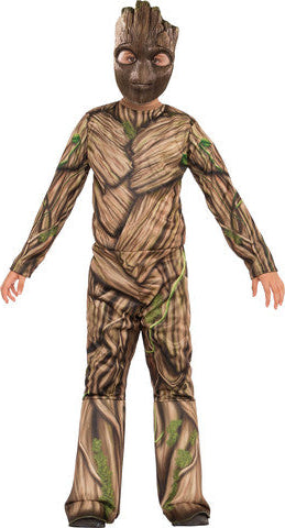 Child's Groot costume from Guardians of the Galaxy on a white background