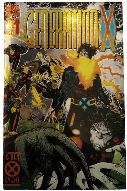 Chromium metallic cover of Generation X #1 from Marvel comics in very fine condition