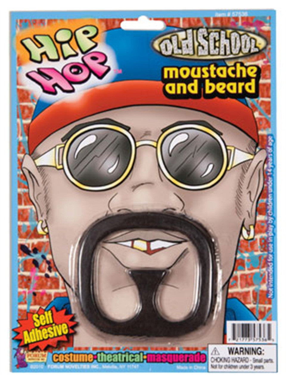Old School Hip Hop Mustache and Beard Goatee
