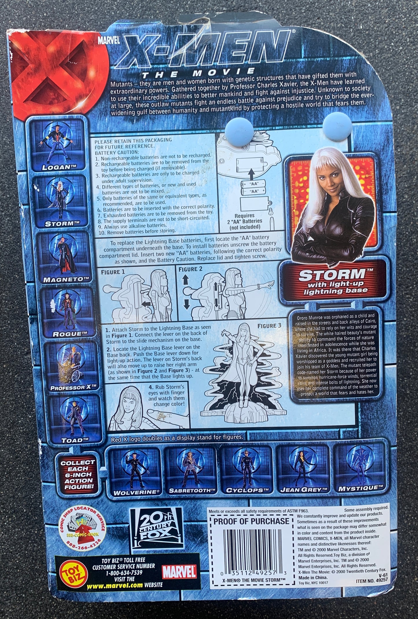 X-men The Movie ToyBiz 2000 Storm Halle Berry Figura de acción 1ª versión