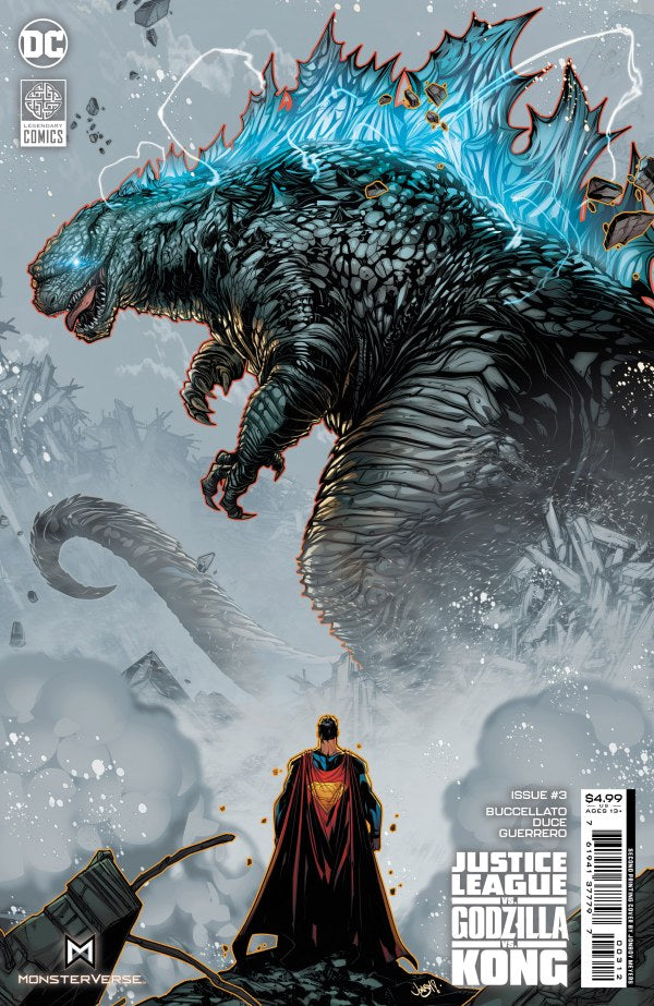 DC COMICS · RELEASED JAN 30TH, 2024 Justice League vs. Godzilla vs. Kong #3 2nd Printing Jonboy Meyers Recolored Variant