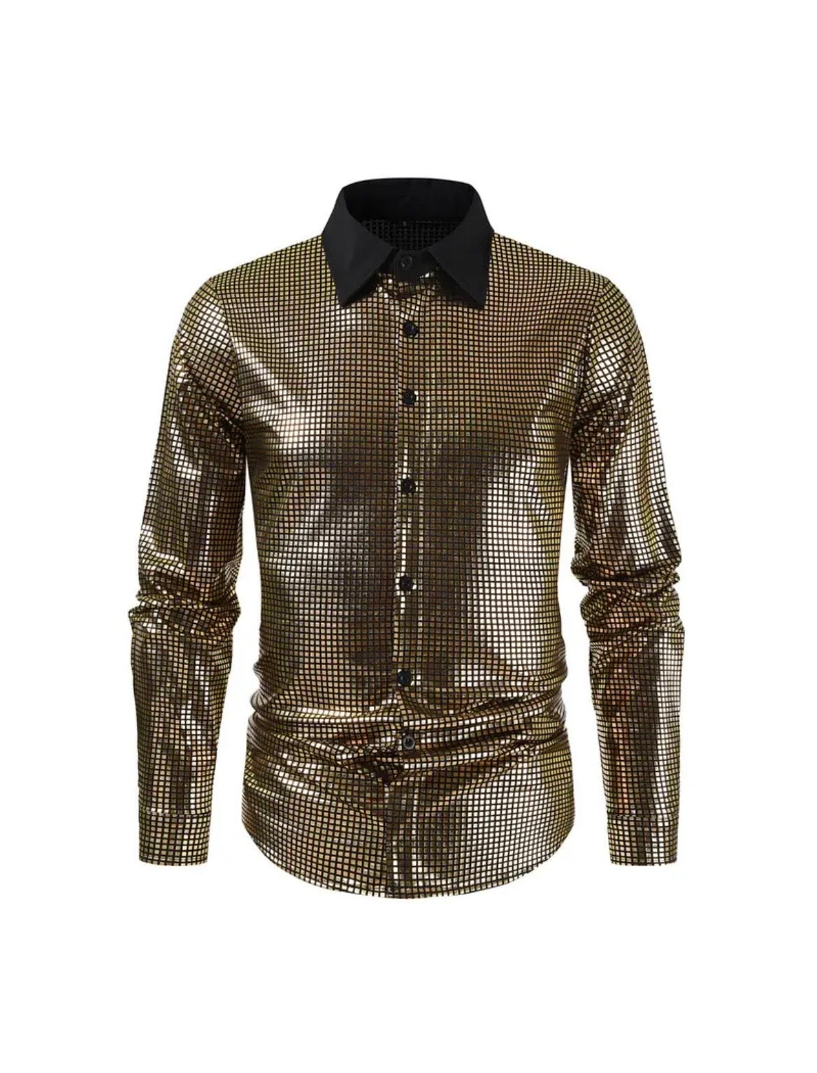 Men's 70s Disco Gold Costume Set
