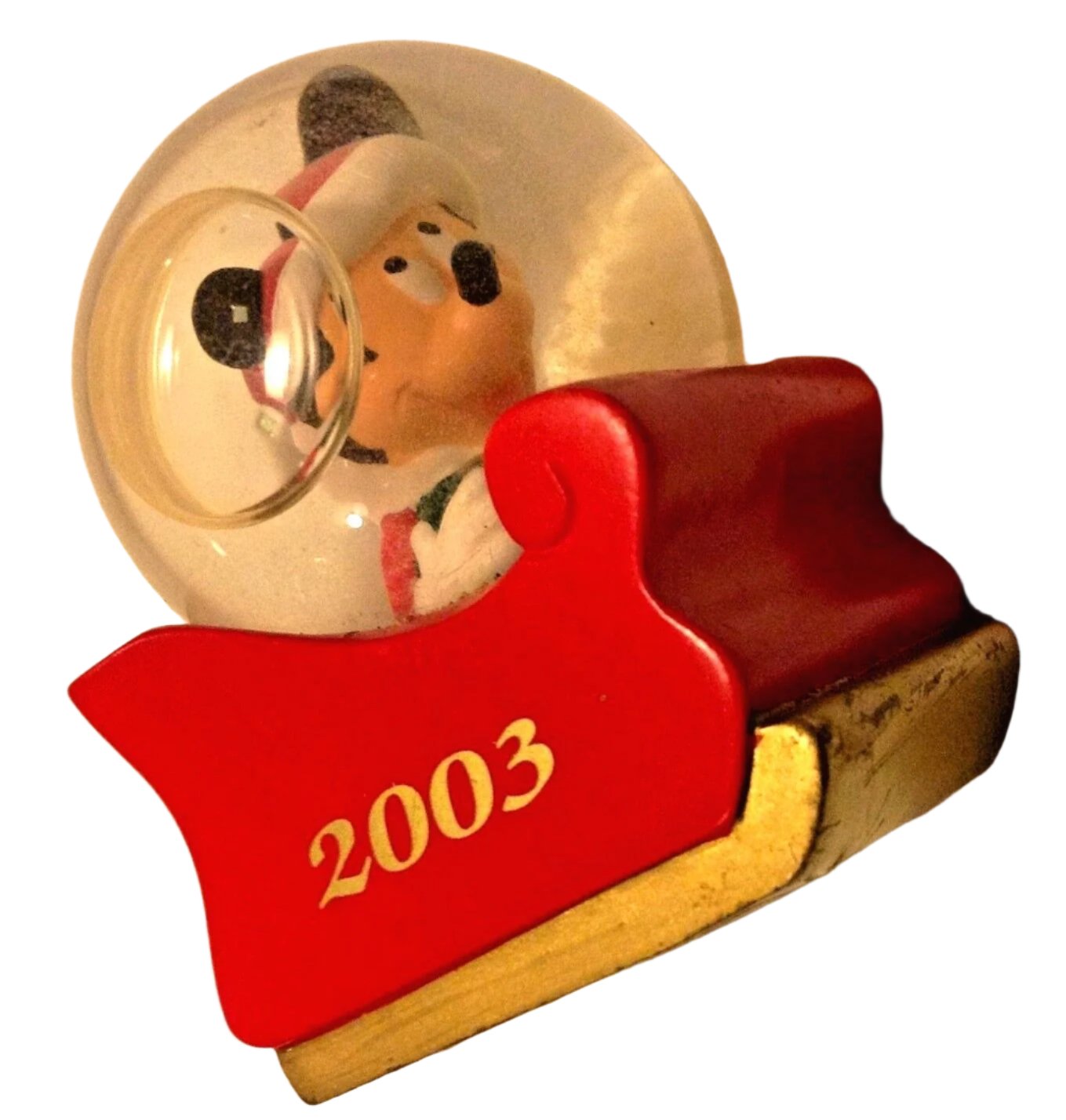 2003 Jcpenney Mickey Mouse in a Sleigh Disney Snowglobe Mini-Globus
