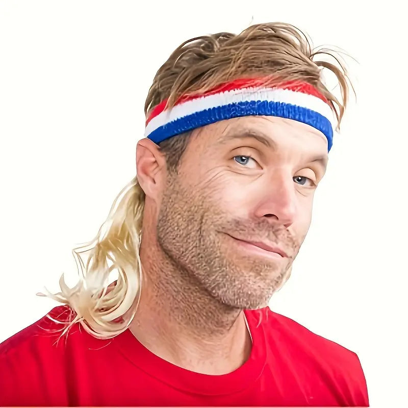 Magic Mullet Headband Wig (Blonde)