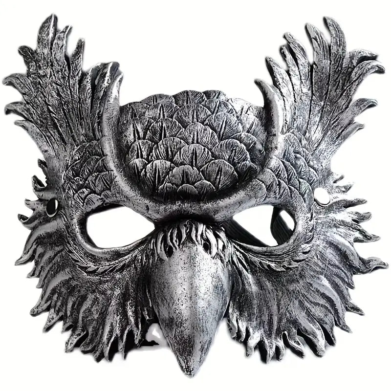 Owl Masquerade Mask Silver