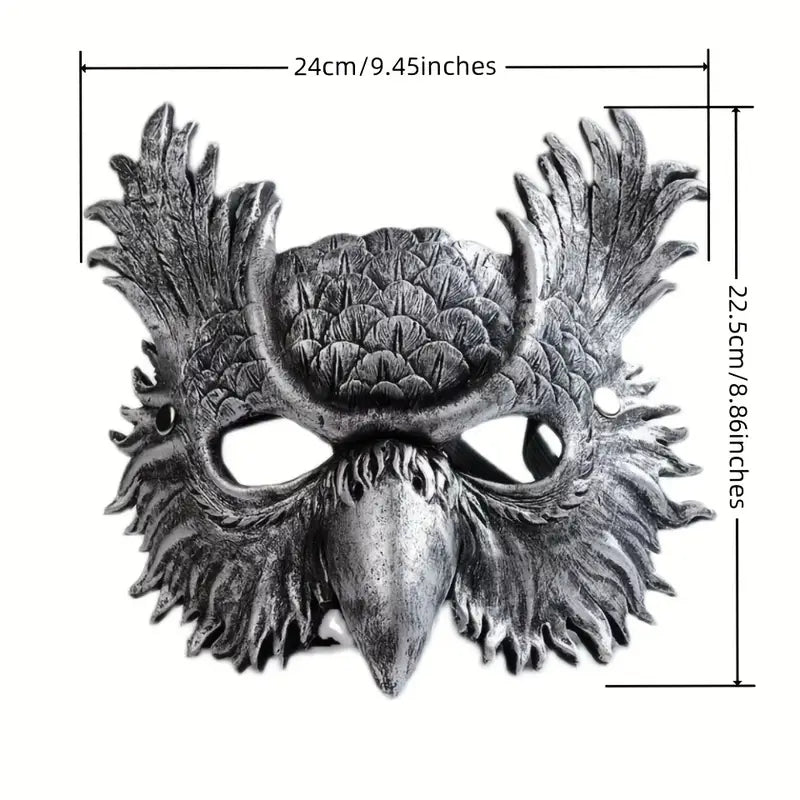 Owl Masquerade Mask Silver