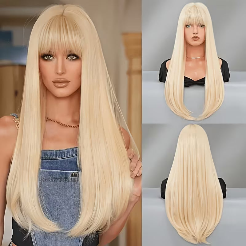 Paris Hilton Blonde with Bangs (26")