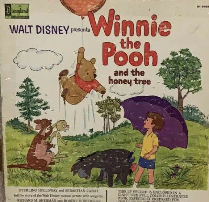 Vintage 1965 Disney Winnie The Pooh u0026 Honey Tree Record u0026 Storybook Vinyl LP
