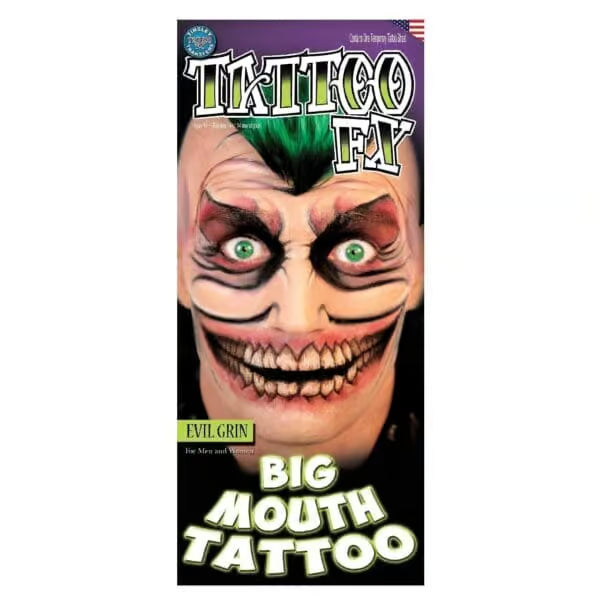 Tinsley Transfers Evil Grin Temporary Tattoo FX