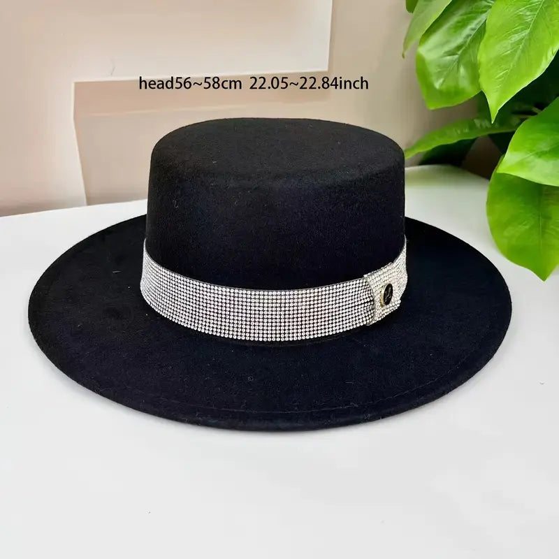 Rhinestone Fedora Wide Brim Hat (Michael Jackson)