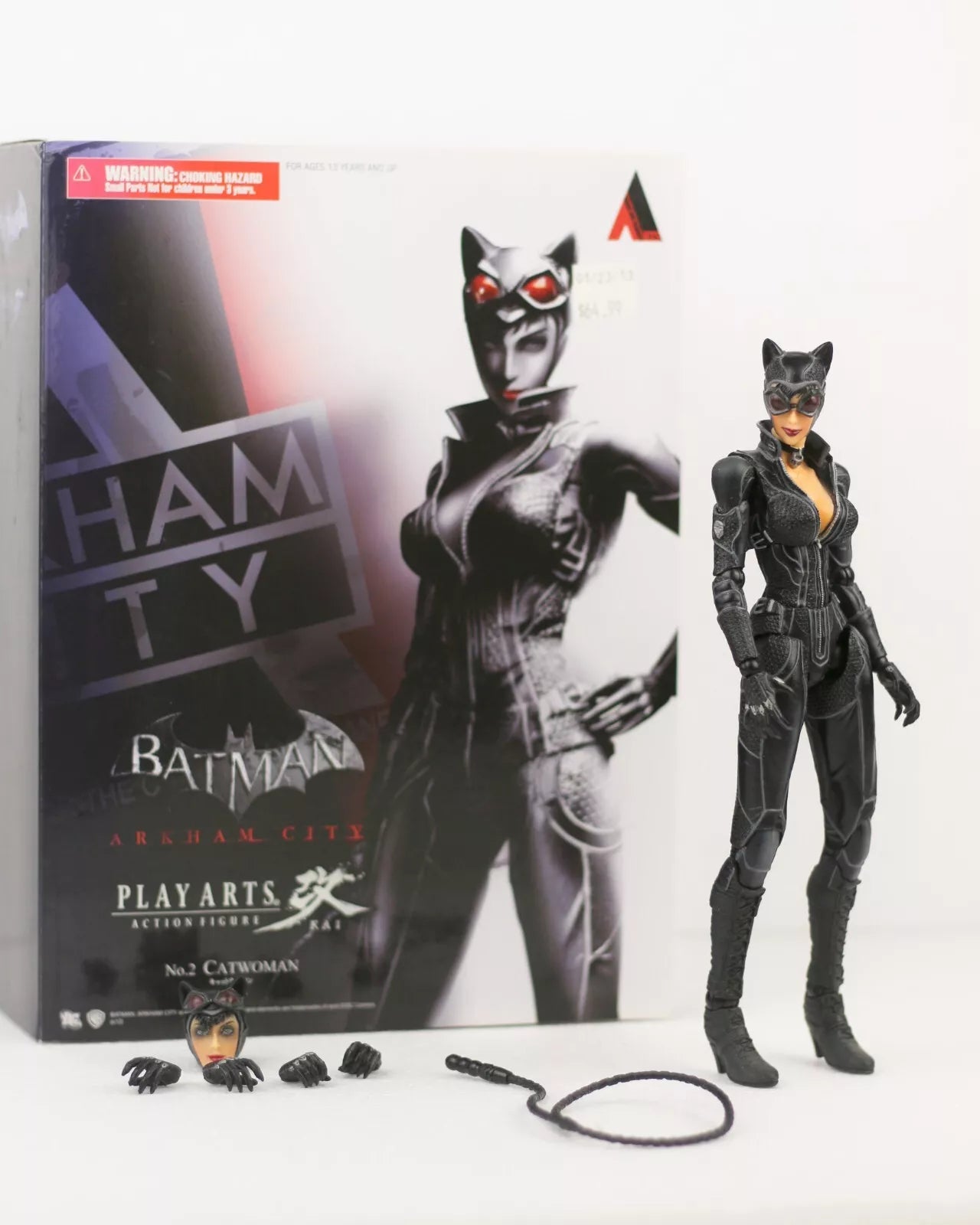 Catwoman Play Arts Kai Batman Arkham City Square Enix Ps3 Action Figure Complete