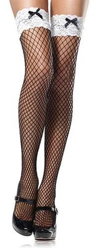 Leg Avenue French Maid Industrial Fishnet Thigh Highs